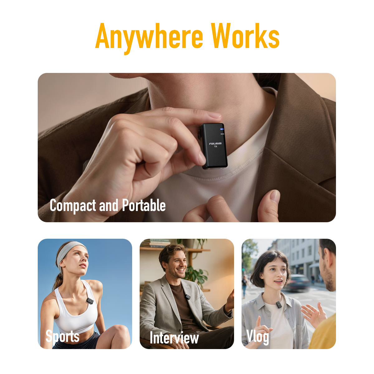 FULAIM X5M Wireless Lavalier Microphone System