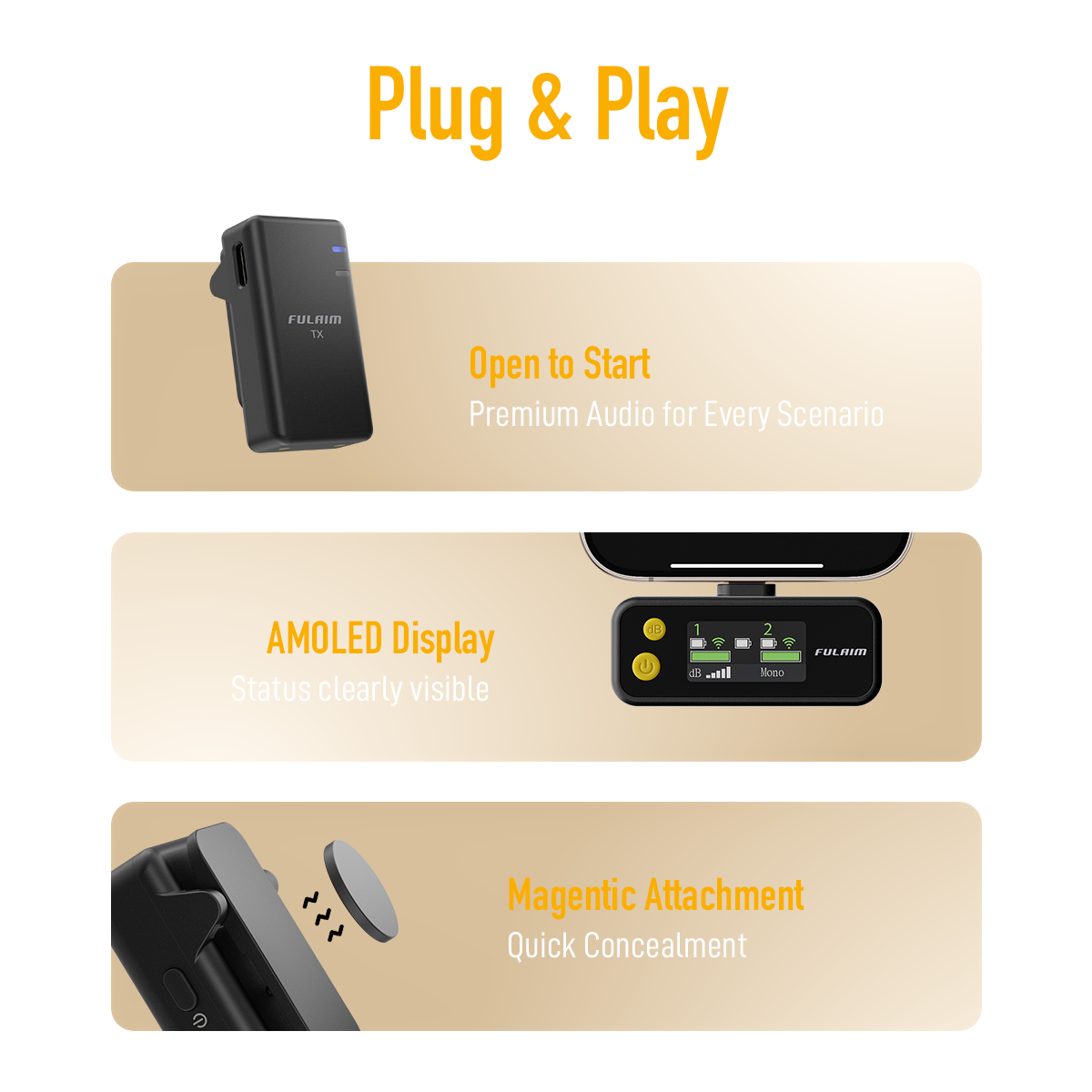 FULAIM X5M Wireless Lavalier Microphone System