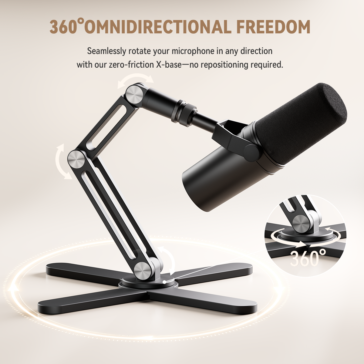 X37 Foldable Mic Boom Arm