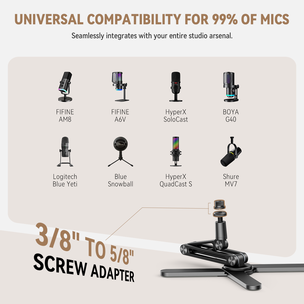 X37 Foldable Mic Boom Arm