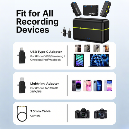 FULAIM X6S Wireless Lavalier Microphone System