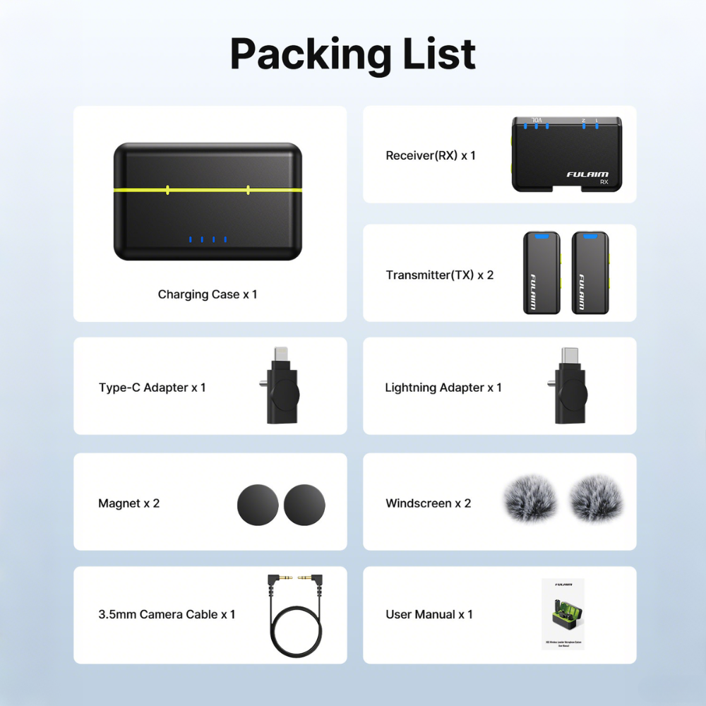 FULAIM X6S Wireless Lavalier Microphone System