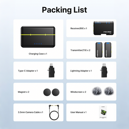 FULAIM X6S Wireless Lavalier Microphone System